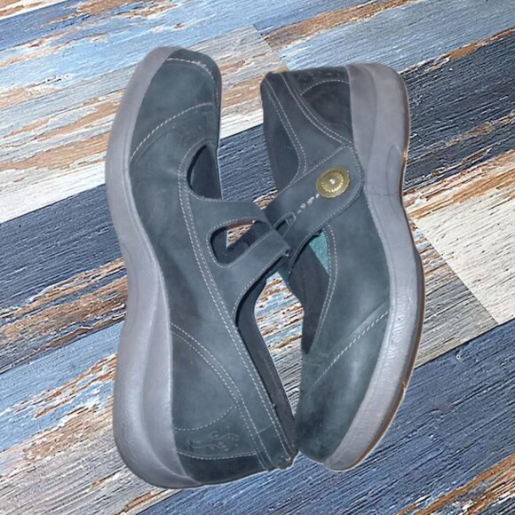 Womens Black Leather Mary Jane Shoes Sz 9 - Picture 3 of 8